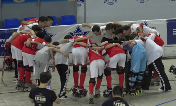 Equipa Sub-15 de hóquei em patins do Benfica