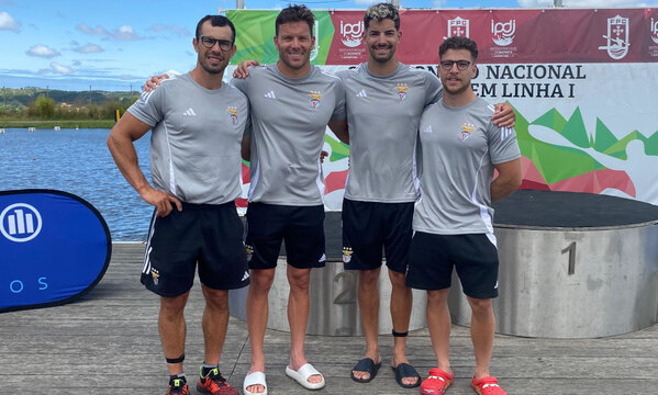 Fernando Pimenta, Jo&#227;o Ribeiro, Messias Baptista e Pedro Casinha, quarteto vencedor em K4 500 metros