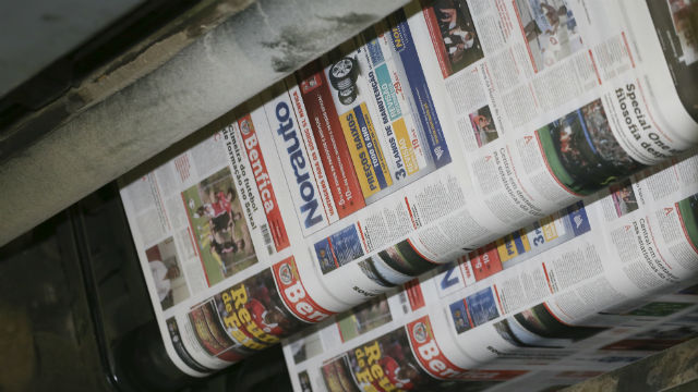 Jornal O Benfica na gráfica