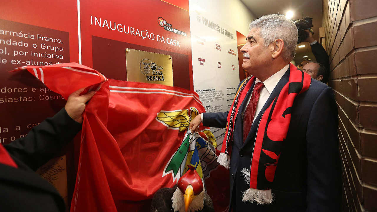 Luís Filipe Vieira na inauguração da Casa do Benfica na Covilhã