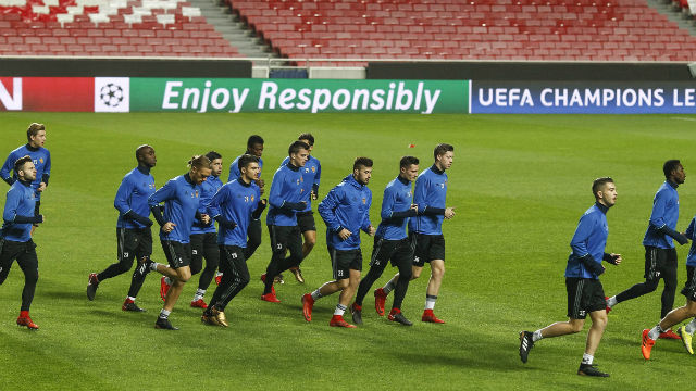 Treino do Basileia no Estádio da Luz