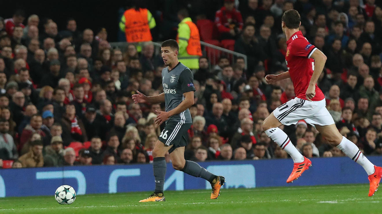 Rúben Dias contra o Manchester United em Old Trafford