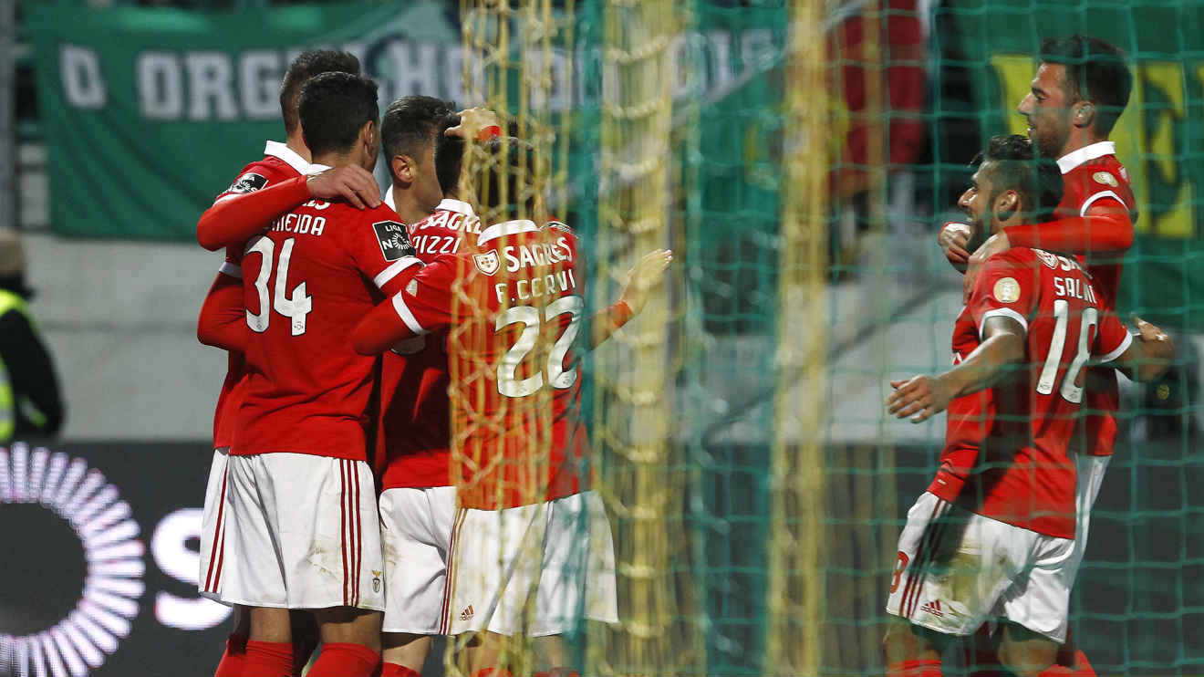 Golo do Benfica em Tondela