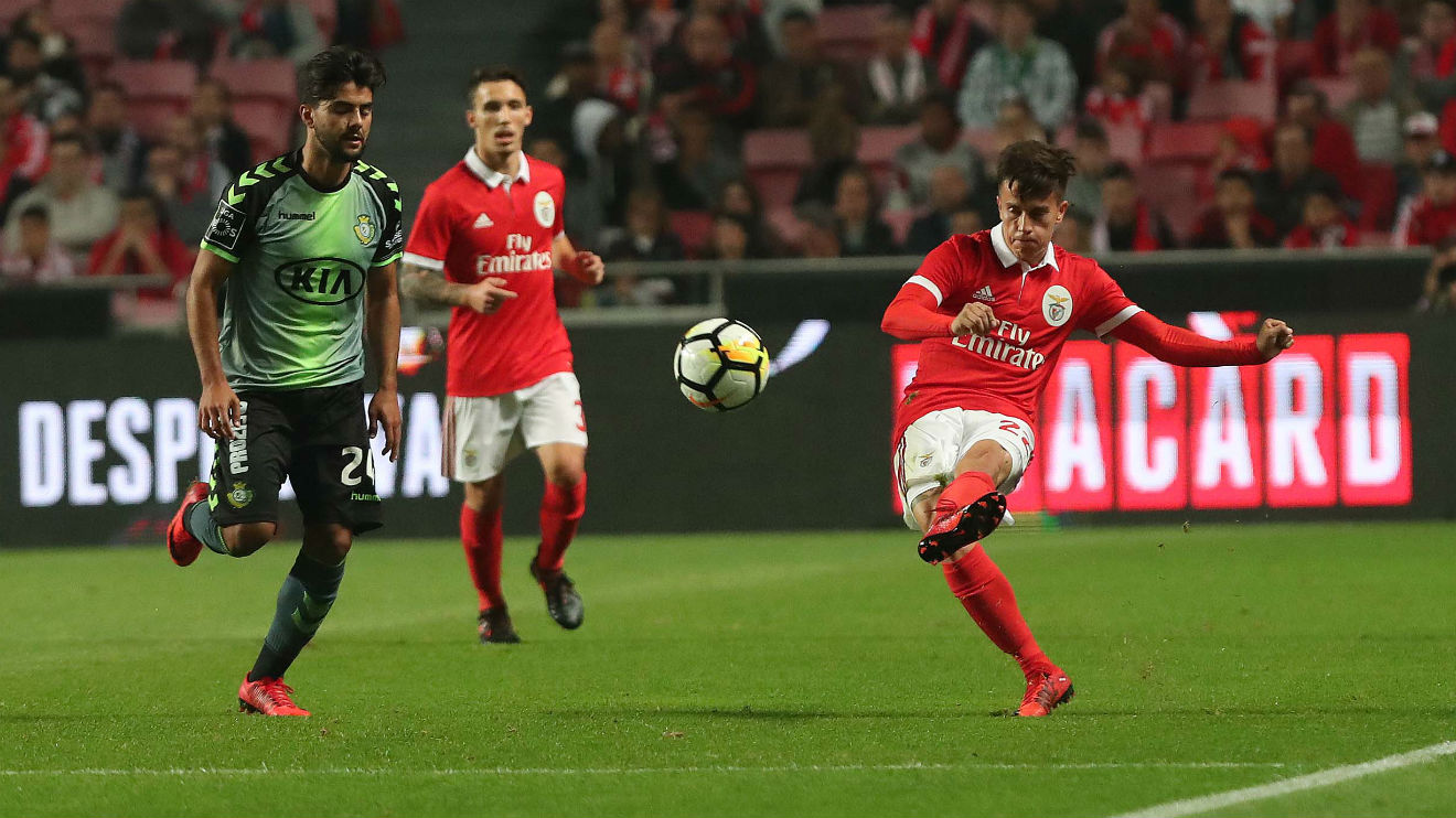 Cervi marcou um golo contra o V. Setúbal na Taça de Portugal