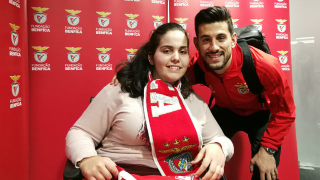 A jovem Liliana com Pizzi