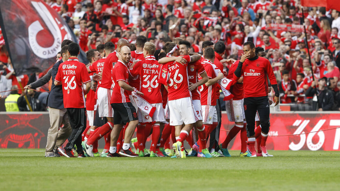 SL Benfica no jogo com o Guimarães