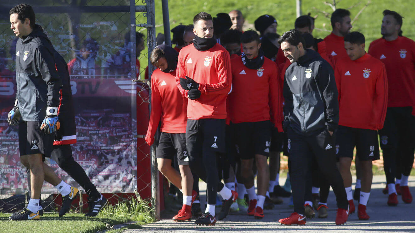 Equipa treina na véspera do jogo com o Basileia