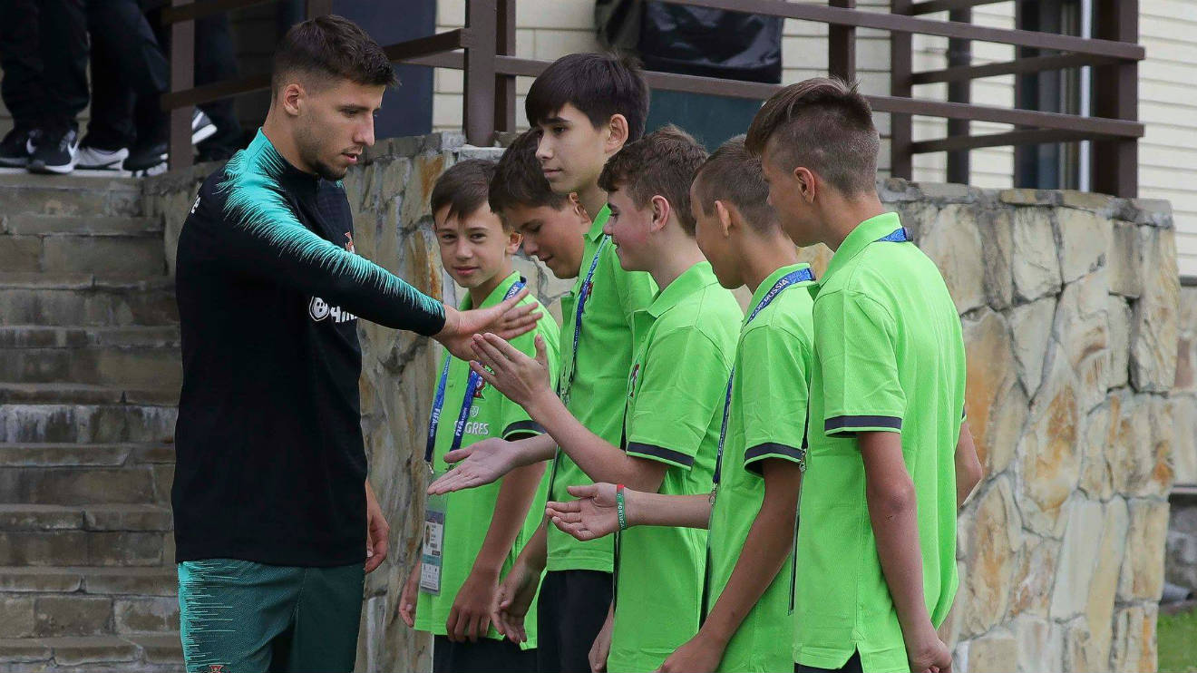 Rúben Dias no treino