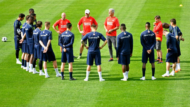 Seleção da Suíça a treinar