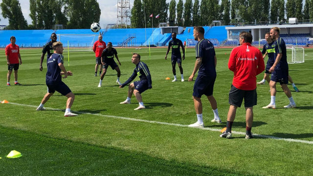 Seferovic no treino da Suíça