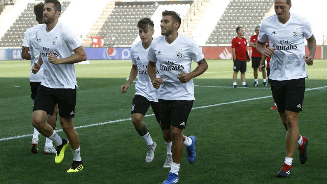 Treino do Benfica no Estádio Toumba