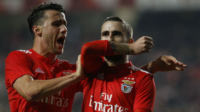 Corchia e Rafa festejam o golo no Est&#225;dio da Luz 