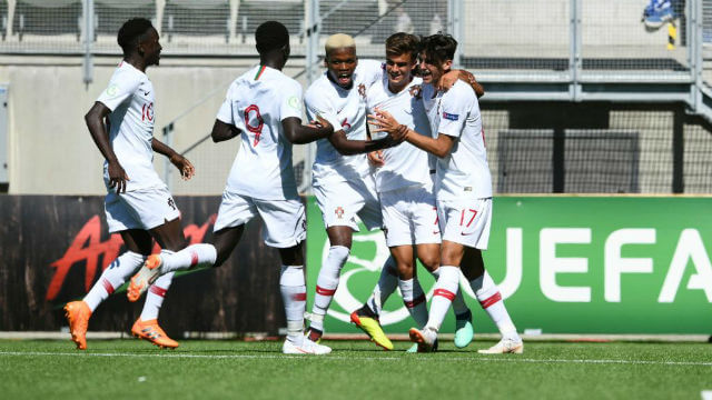 Festejos de Portugal frente à Noruega