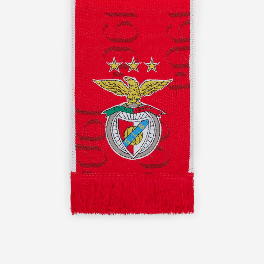 Cachecol Vermelho do SL Benfica com Padrão 1904
