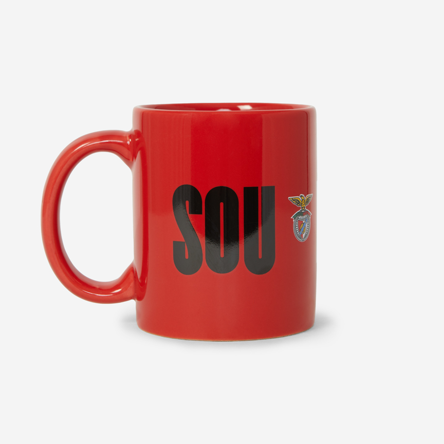 Taza Roja Sou Benfica con el Emblema
