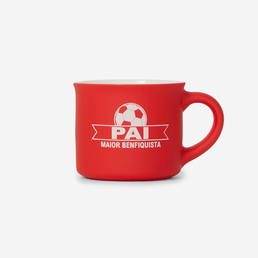 Taza de Café Roja con el Emblema del SL Benfica para Papá