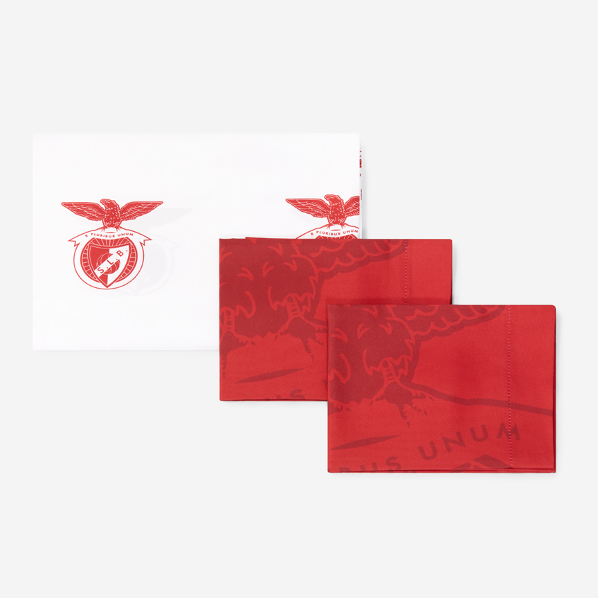 Ensemble Rouge et Blanc pour Lit Double du SL Benfica