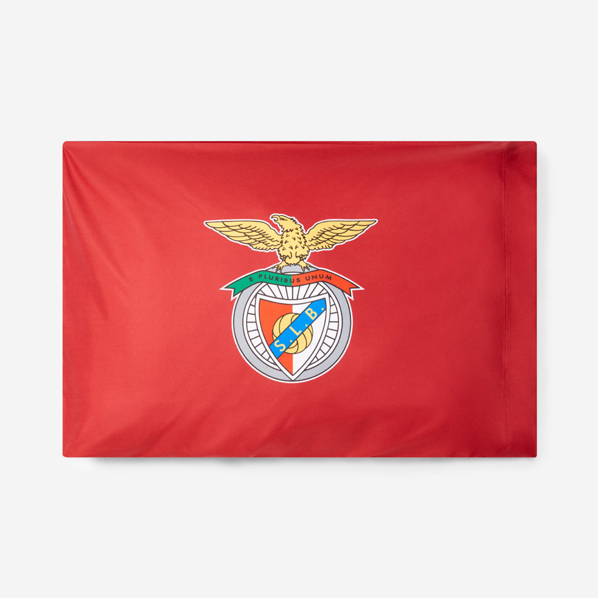 Ensemble de Taies de Coussin Rouges avec l’Emblème du SL Benfica