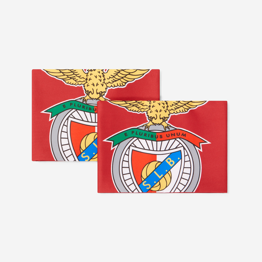 Conjunto Fronhas Almofadas Vermelhas Emblema SL Benfica