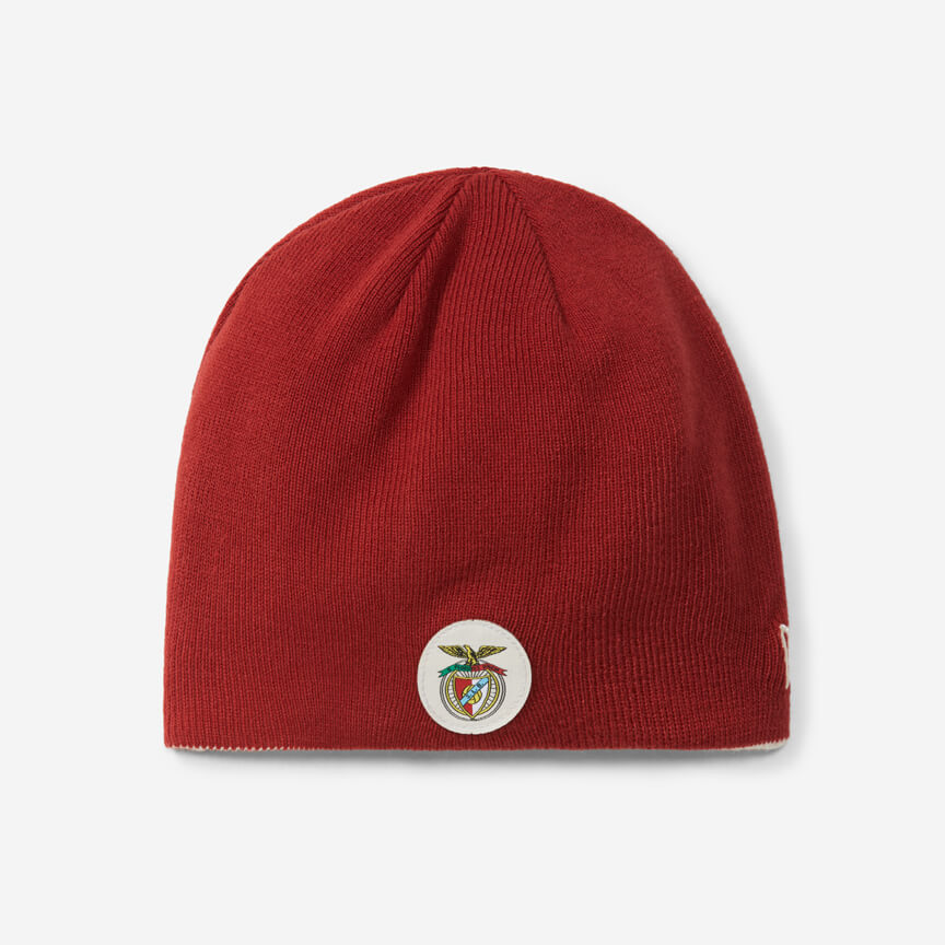 Gorro Reversible Burdeos con Emblema Vintage Benfica