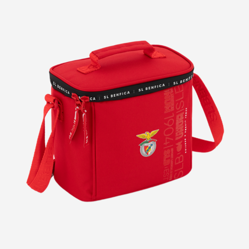 Red Lunch Box with Sport Lisboa e Benfica Emblem