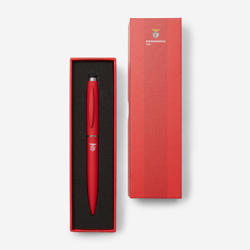 Bolígrafo táctile rojo con el emblema del SL Benfica