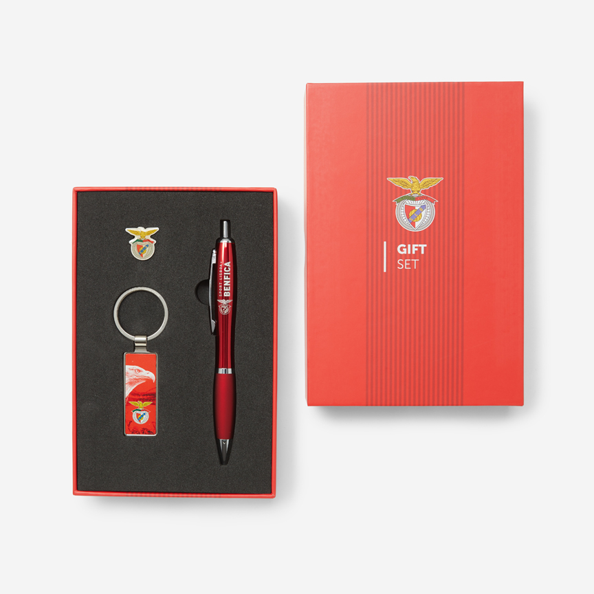 Juego de bolígrafo con llavero y alfiler SL Benfica