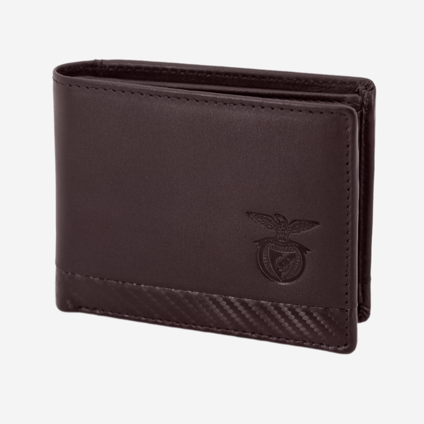 Cartera de cuero marrón SL Benfica