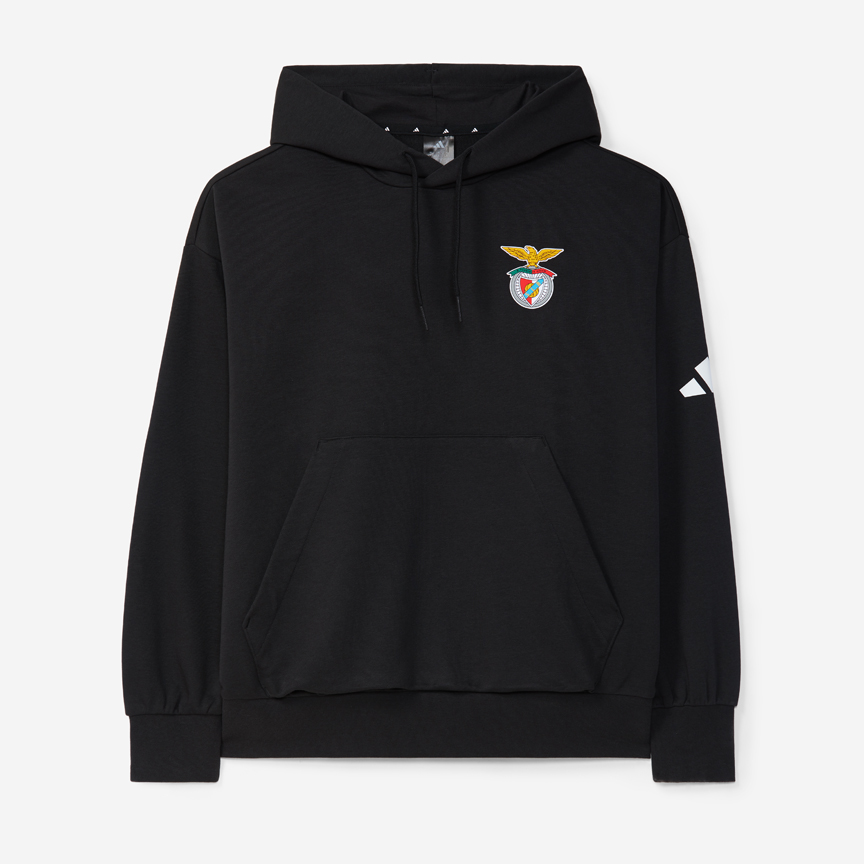 Sweatshirt Preta com Capuz SL Benfica x Adidas