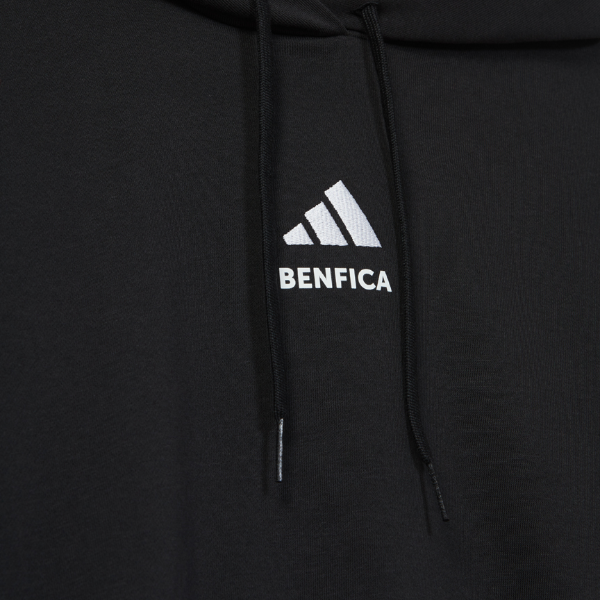 Sweatshirt Preta com Capuz SL Benfica x Adidas
