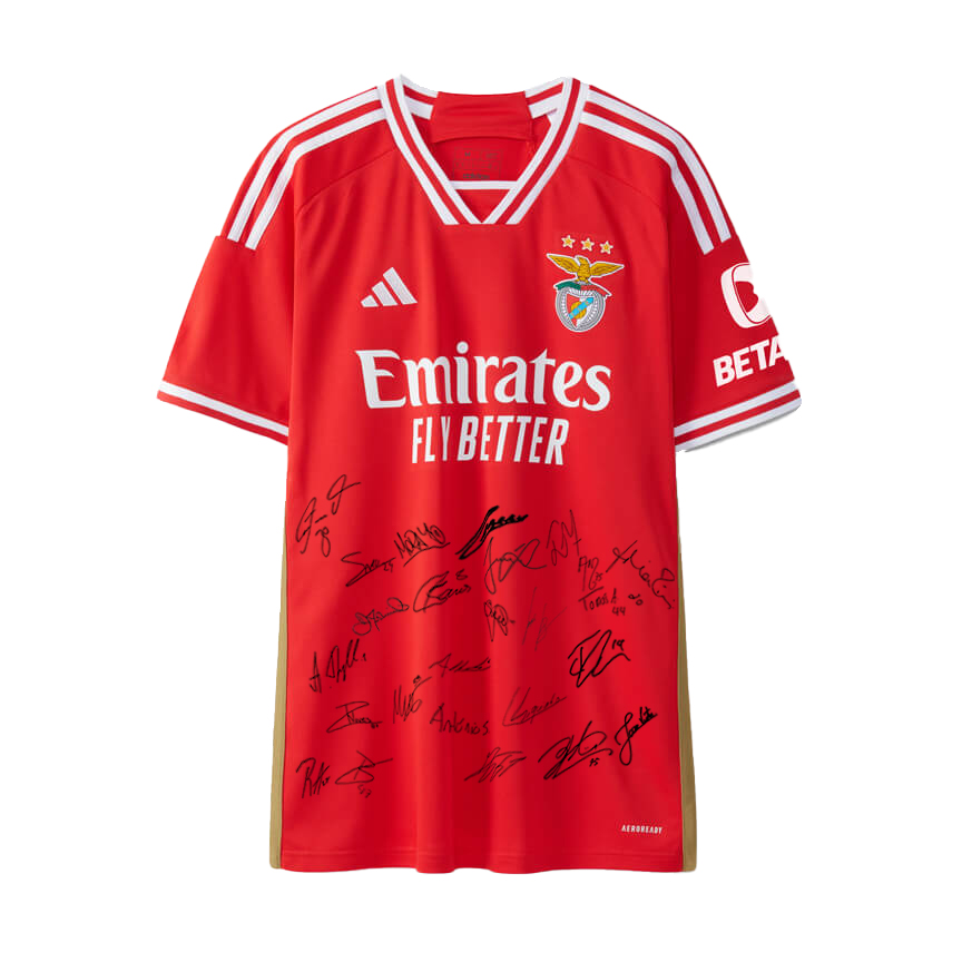 Camisola Principal SL Benfica Autografada 2023 2024