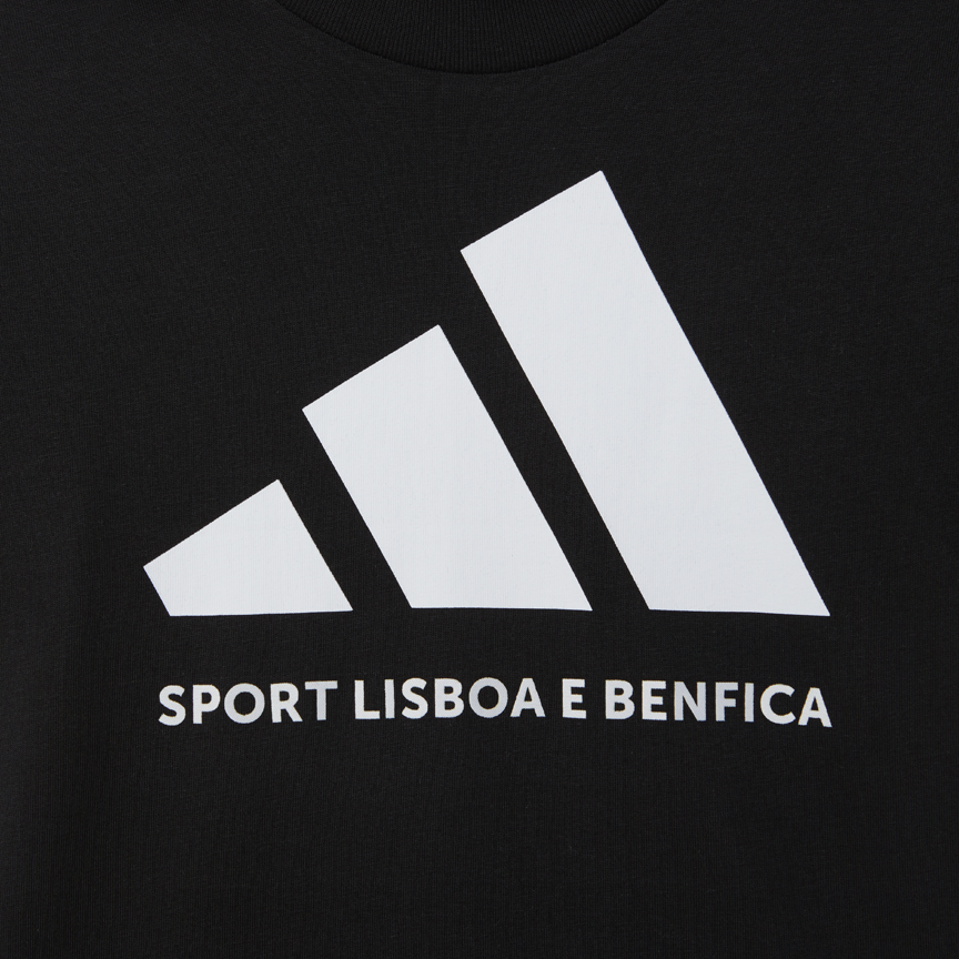 Camiseta Negra Logo Adidas SL Benfica para Niño