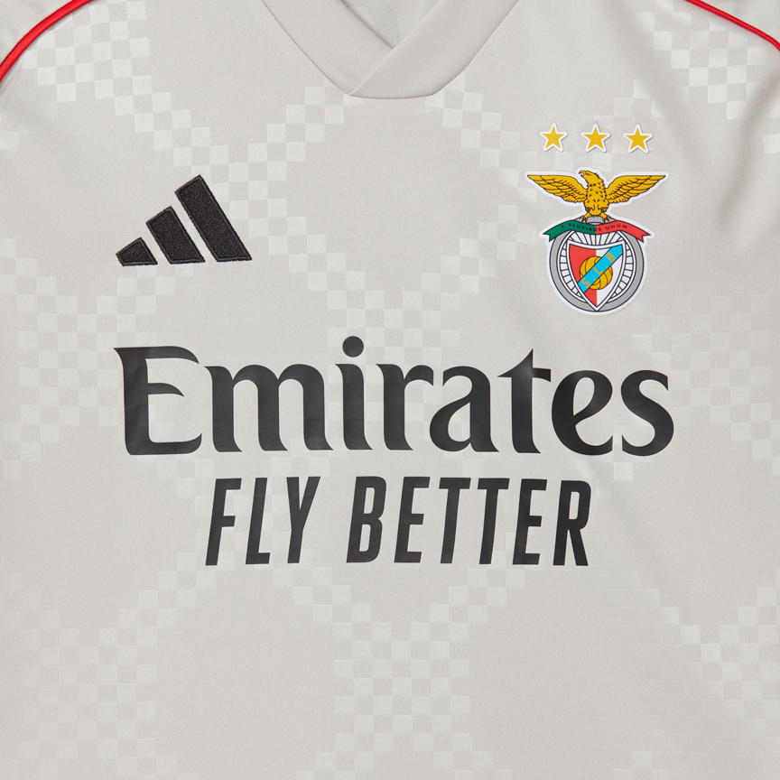 Camisola Alternativa Bege para Criança SL Benfica 2025-2026