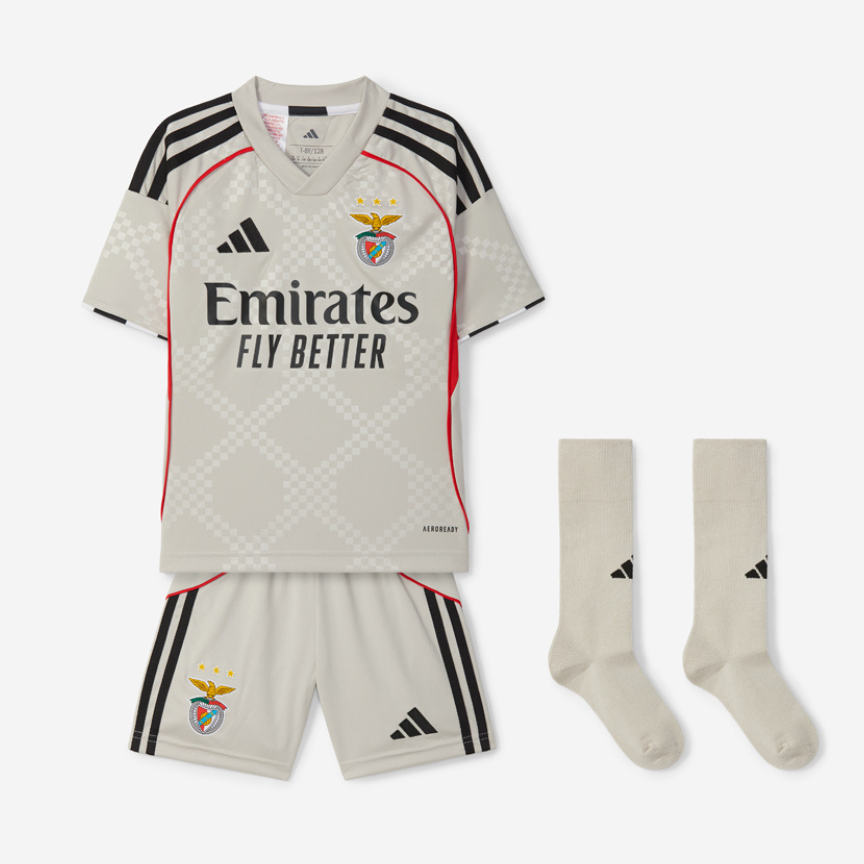 Youth Kit Alternativo Bege SL Benfica 2025-2026