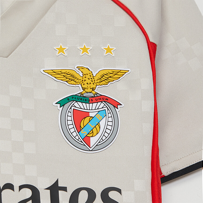 Réplica Camisola Alternativa Bege para Bebé SL Benfica 2025-2026