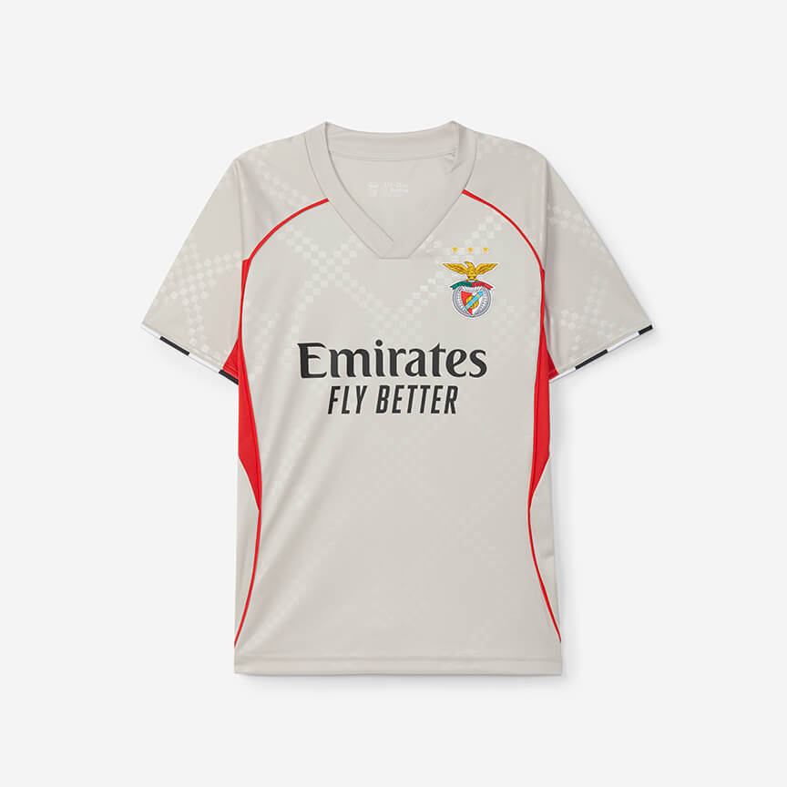 Réplica Camisola Alternativa Bege para Criança SL Benfica 2025-2026