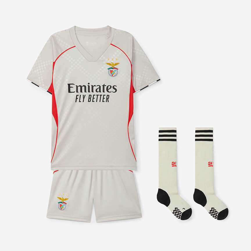 Réplica Youth Kit Alternativo Bege SL Benfica 2025-2026