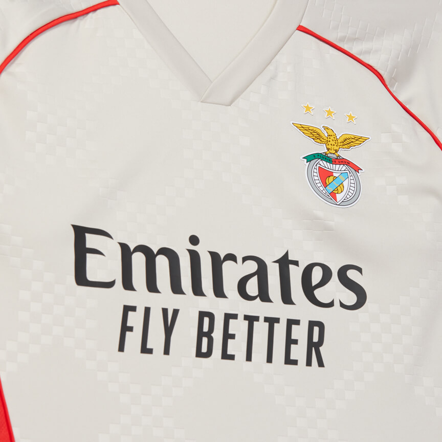 Réplica Camisola Alternativa Bege SL Benfica 2025-2026