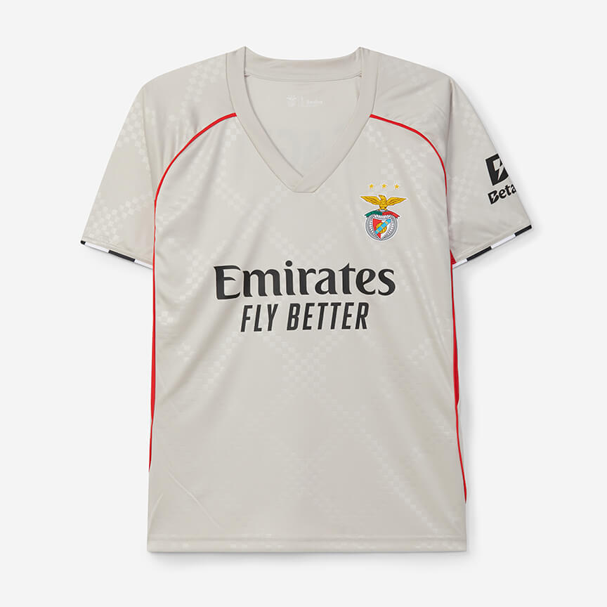 Réplica Camisola Alternativa Bege para Mulher SL Benfica 2025-2026