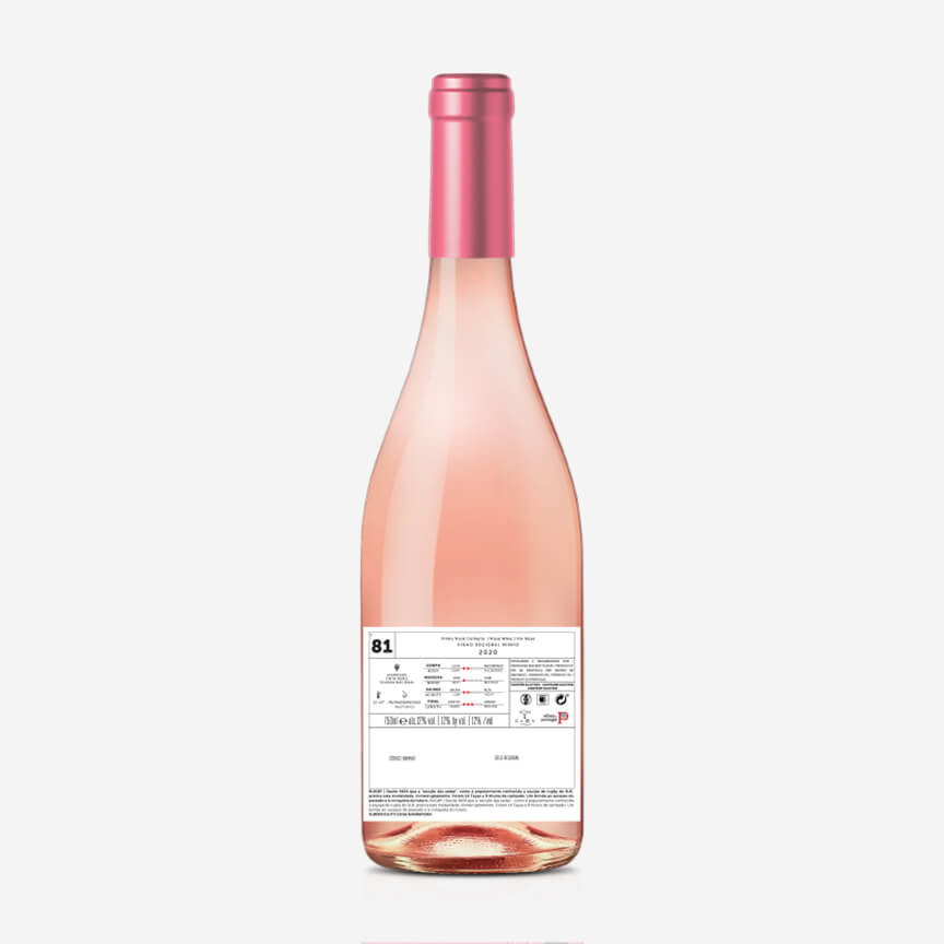 Vinho Rosé Colheita 2020 Vinhos Verdes