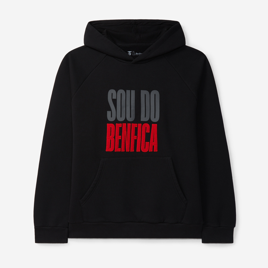 Sweat à Capuche Noir Sou do Benfica
