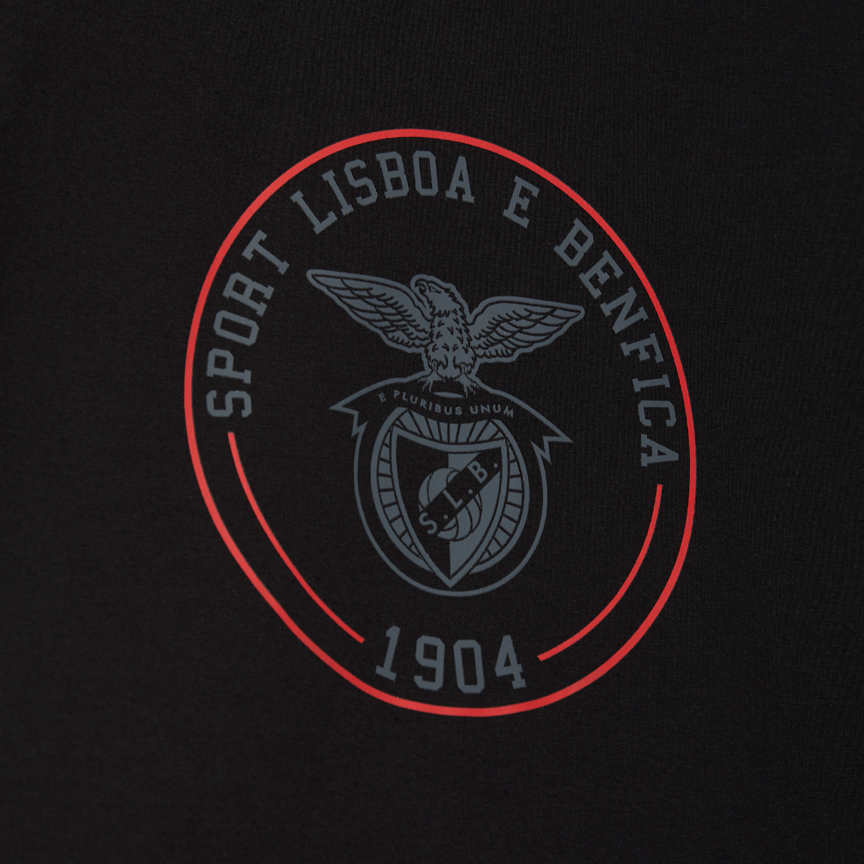 T-shirt Preta Emblema SL Benfica 1904