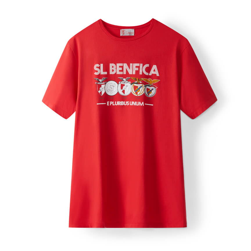 T-shirt Rouge Emblèmes Historiques SL Benfica