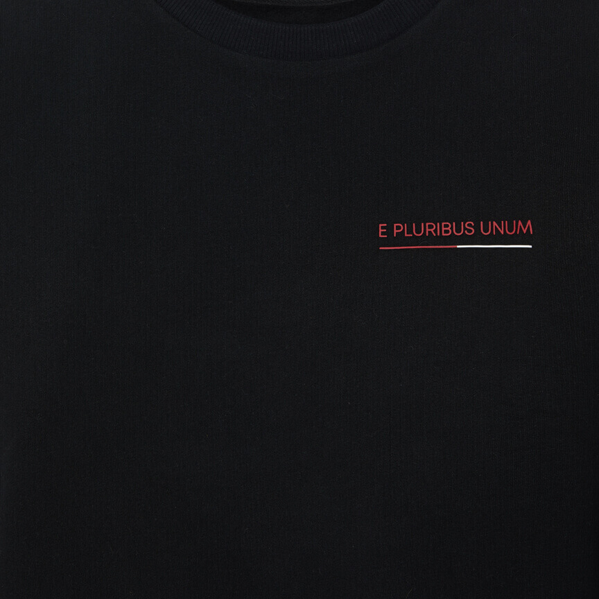 Sweat Preta E Pluribus Unum a Vermelho