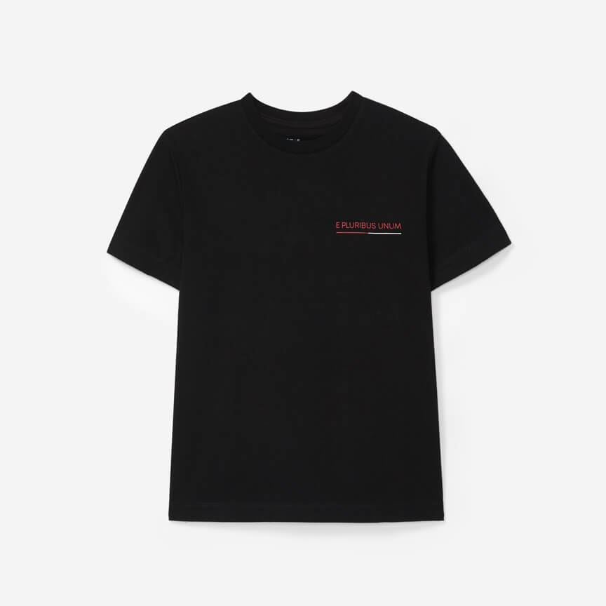 T-shirt Preta E Pluribus Unum