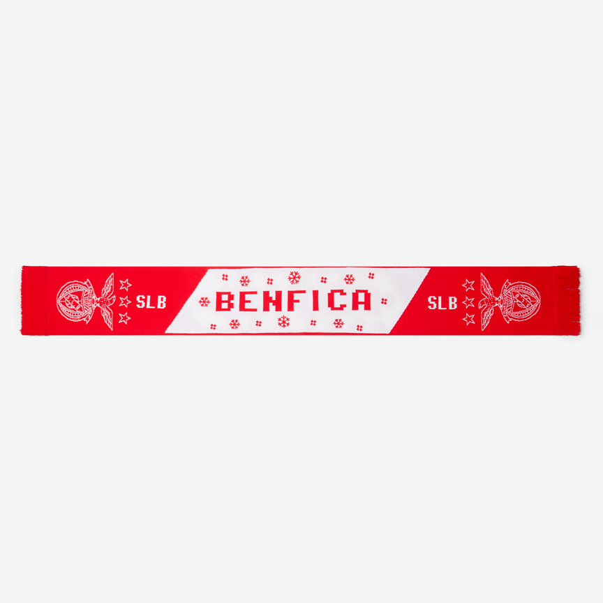 Benfica Red and White Christmas Scarf