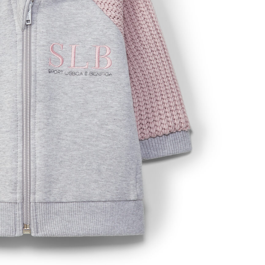 Casaco Cinza e Rosa SLB