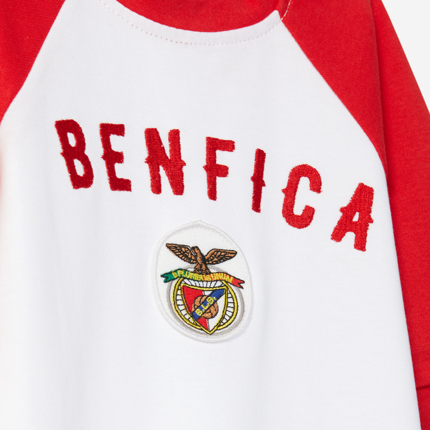 Babygrow Branco e Vermelho Emblema Retro