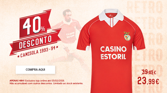 Camisola Retro Benfica 1993-1994 Casino Estoril