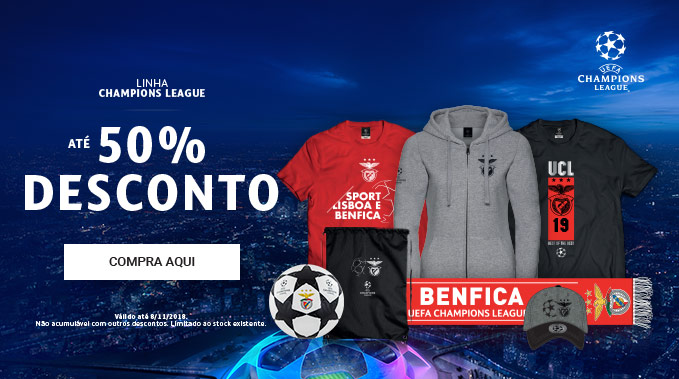 Desconto Linha Liga dos Campeões Benfica